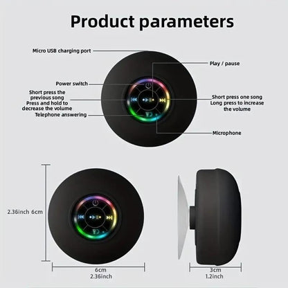 Bluetooth Waterproof Speaker (Get 6 Magnetic Cable Clips for free)